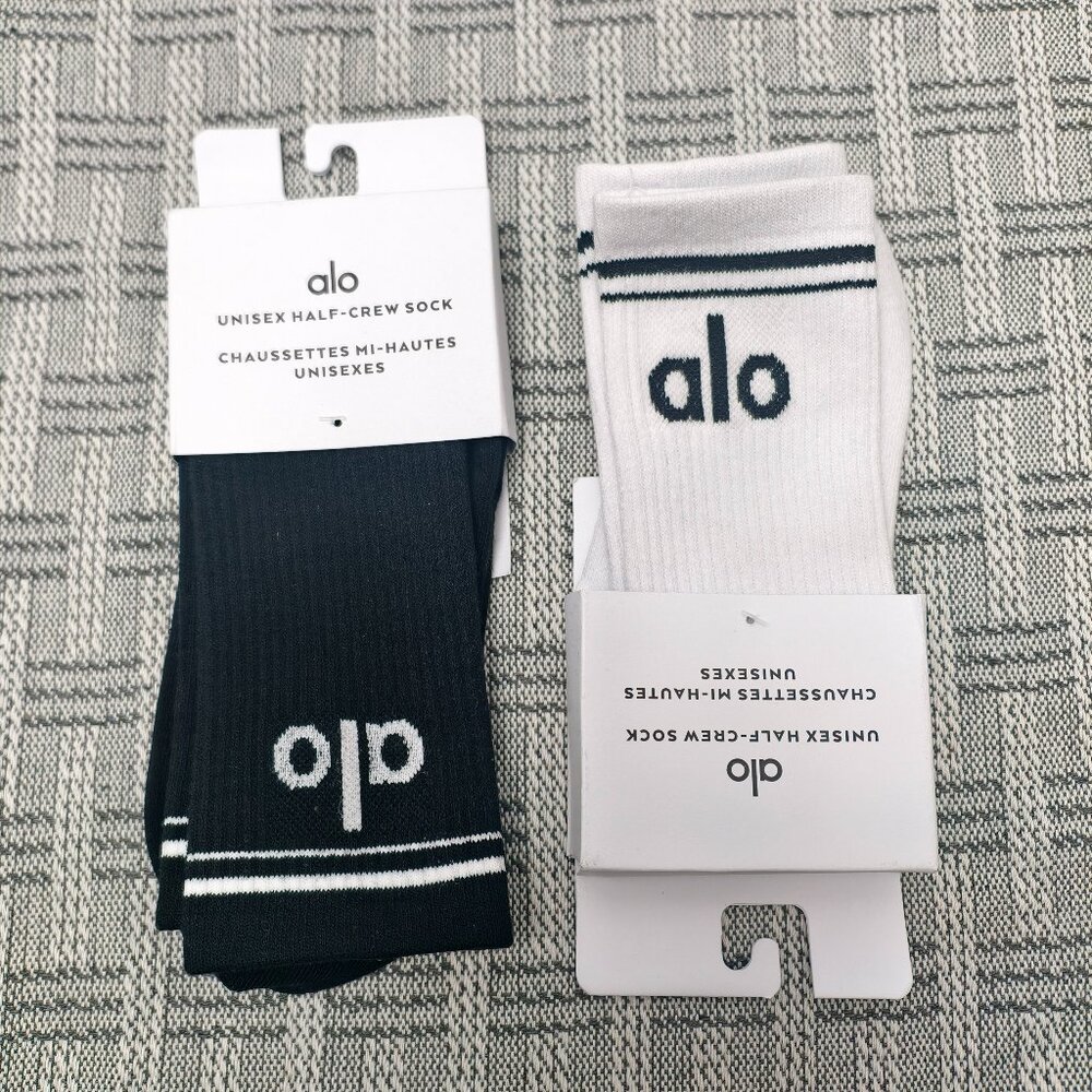 ALO Yoga Throwback Socks - 2 Pairs Unisex, Super Soft & Comfy